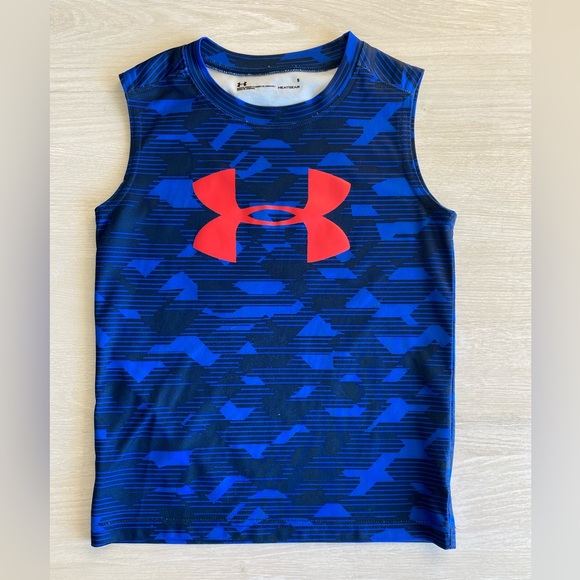 Under Armour Heatgear Boys Size 5 Blue Tank Top - Picture 1 of 3